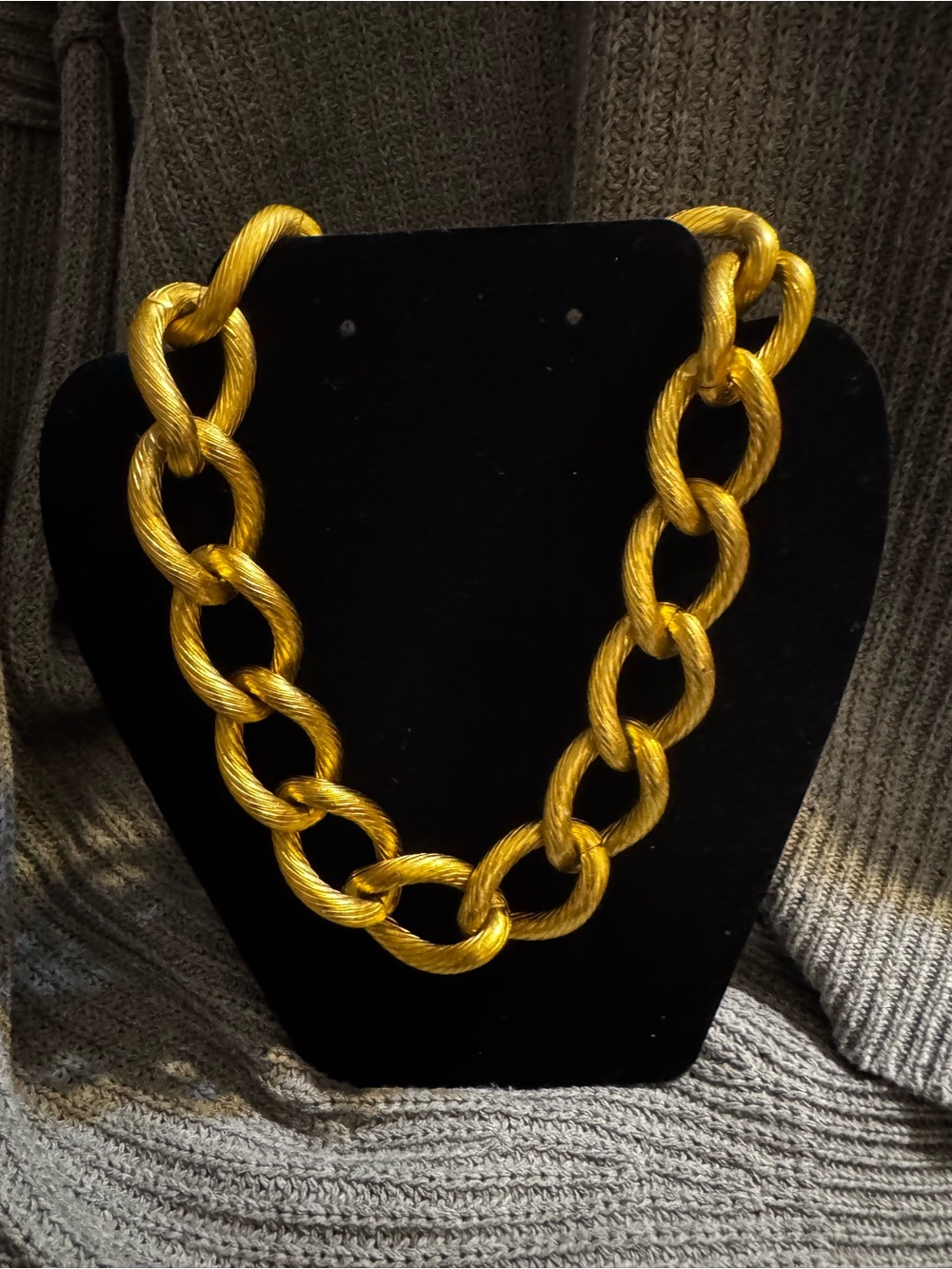 Vintage Anne Klein Gold-Tone Braided Link Necklace